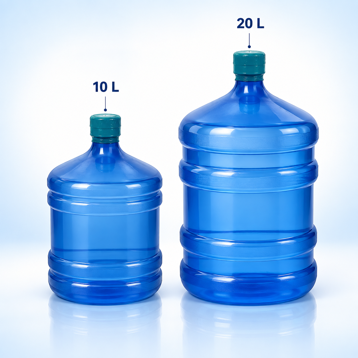 Galões de água de 10 e 20 litros