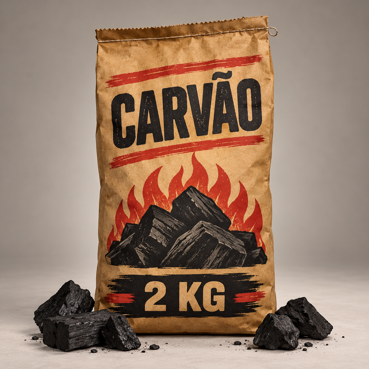 Pacote genérico de carvão de 2 kg